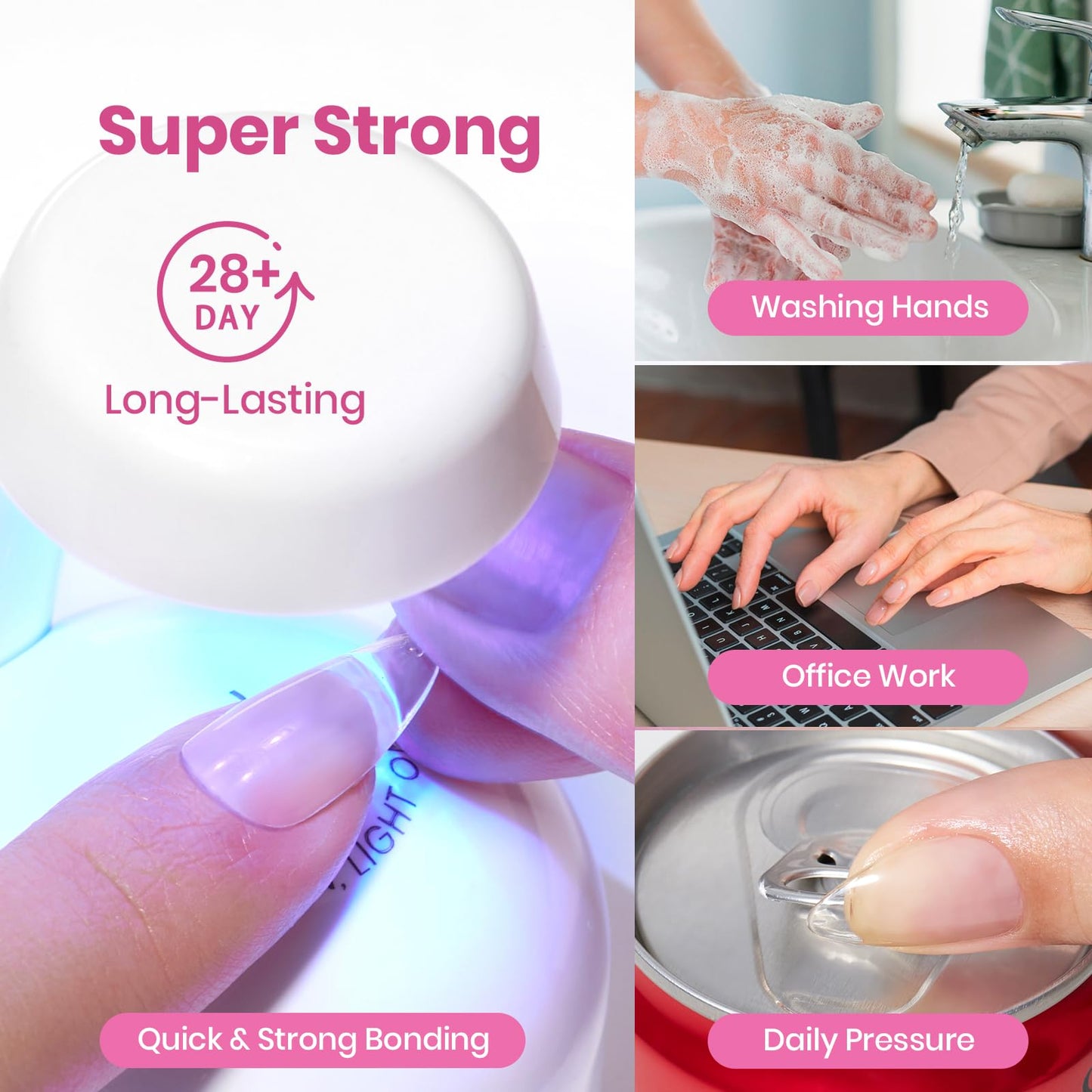 Beetles Soft Gel Nail Tips Short Almond 288pcs in 12 Sizes Etch-X