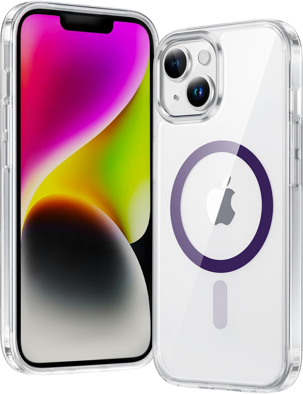 FNTCASE for iPhone 17 Pro Case Clear Magnetic with Screen Protector