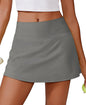 PINSPARK 14" Womens Tennis Skirt High Waisted Golf Skort with 2 Pockets