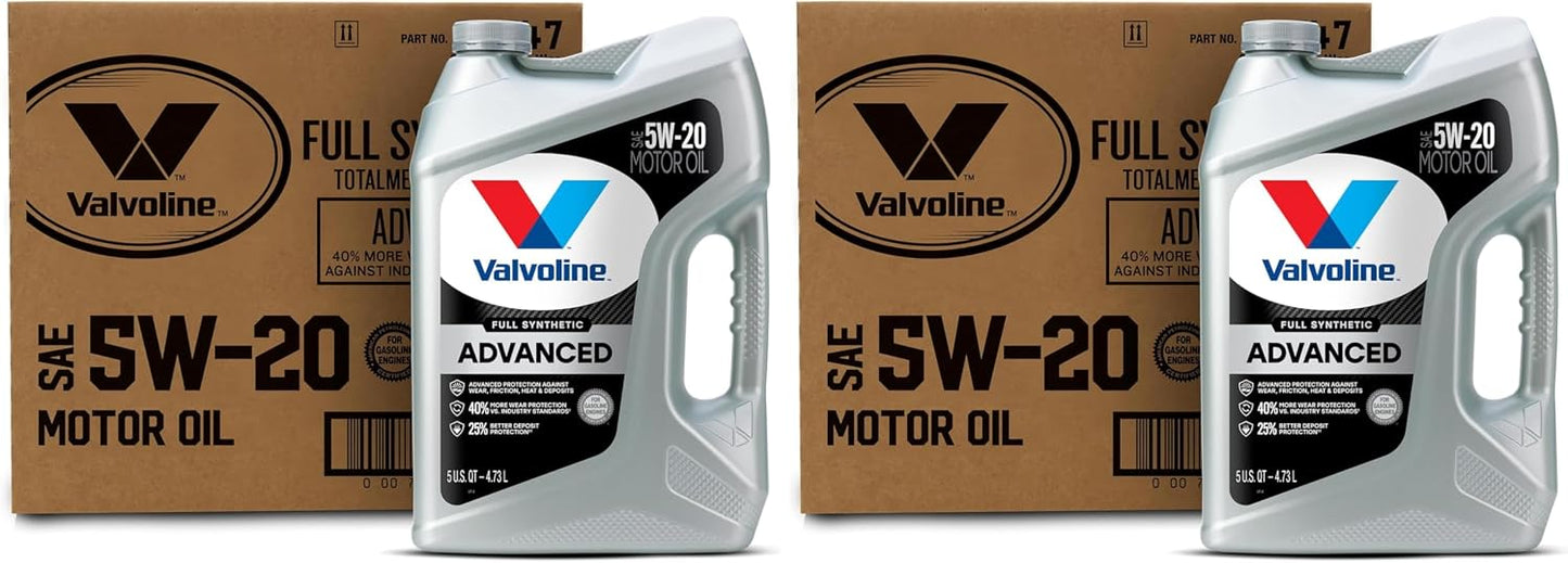 Valvoline Advanced Full Synthetic SAE 0W-20 Motor Oil 5 QT