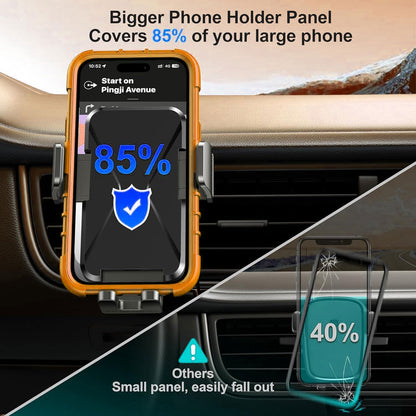 Qifutan Dash Mounted Holders Phone Holders for Your Car Phone Mount for Car Windshield Dashboard Air Vent Universal Desk Mounts Hands Free Automobile Cell Phone Holder Fit for iPhone Smartphone