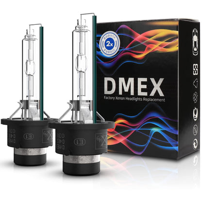 DMEX D3S HID Headlight Bulbs 8000K White Blue Xenon 35W 66340 42403 42302 Replacement - Pack of 2 (Not fit Halogen Headlamp)