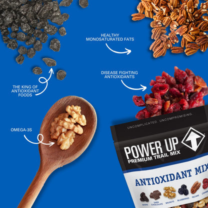 Power Up Trail Mix, Mega Omega Trail Mix, Non-GMO, Vegan, Gluten Free, No Artificial Ingredients, Gourmet Nut, 14 Ounce Bag