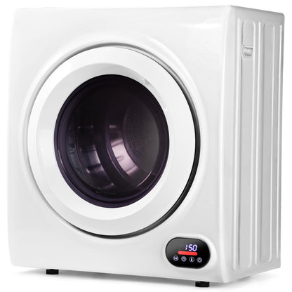 Euhomy Portable Clothes Dryer for Laundry, 1.5 Cu. Ft. Small Portable Dryers for Clothes, 120V Electric Dryer with Stainless Steel Drum, 850W Dryer Machine for Apartments, White