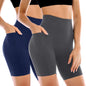 Leafigure 2 Pack Womens Biker Shorts with Pockets 6"