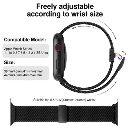 Braided Stretchy Magnetic Band Compatible with Apple Watch Bands Women Men