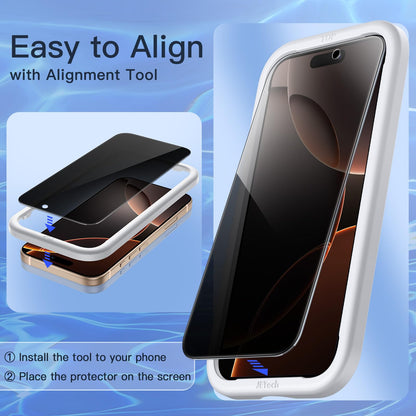 JETech Privacy Screen Protector for iPhone 17 Pro Max, 2-Pack