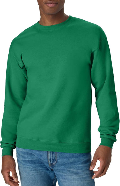 Hanes Men's Sweatshirt, EcoSmart Fleece Crewneck Sweatshirt, Big & Tall Available, 1 or 2-Pack
