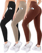 Blisset 3 Pack High Waisted Leggings for Women with Pockets Soft Active Compression Pants for Yoga Running & Daily Wear
