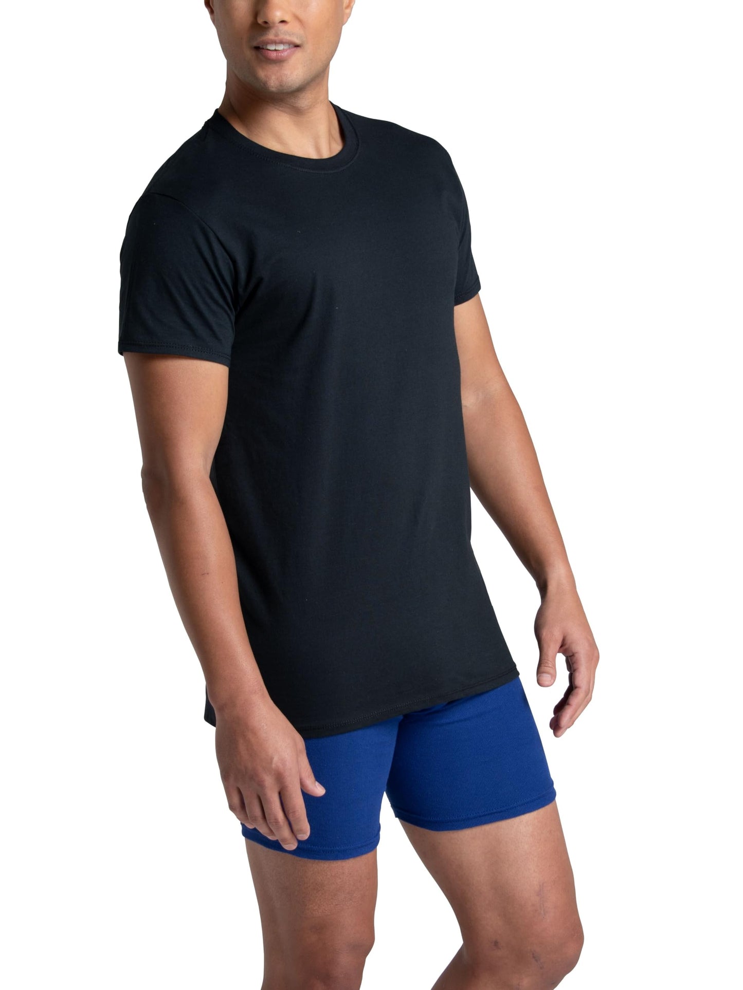 Fruit of The Loom Men's Crew Tee Undershirts, Moisture Wicking & Tag Free, Also Available in Big & Tall