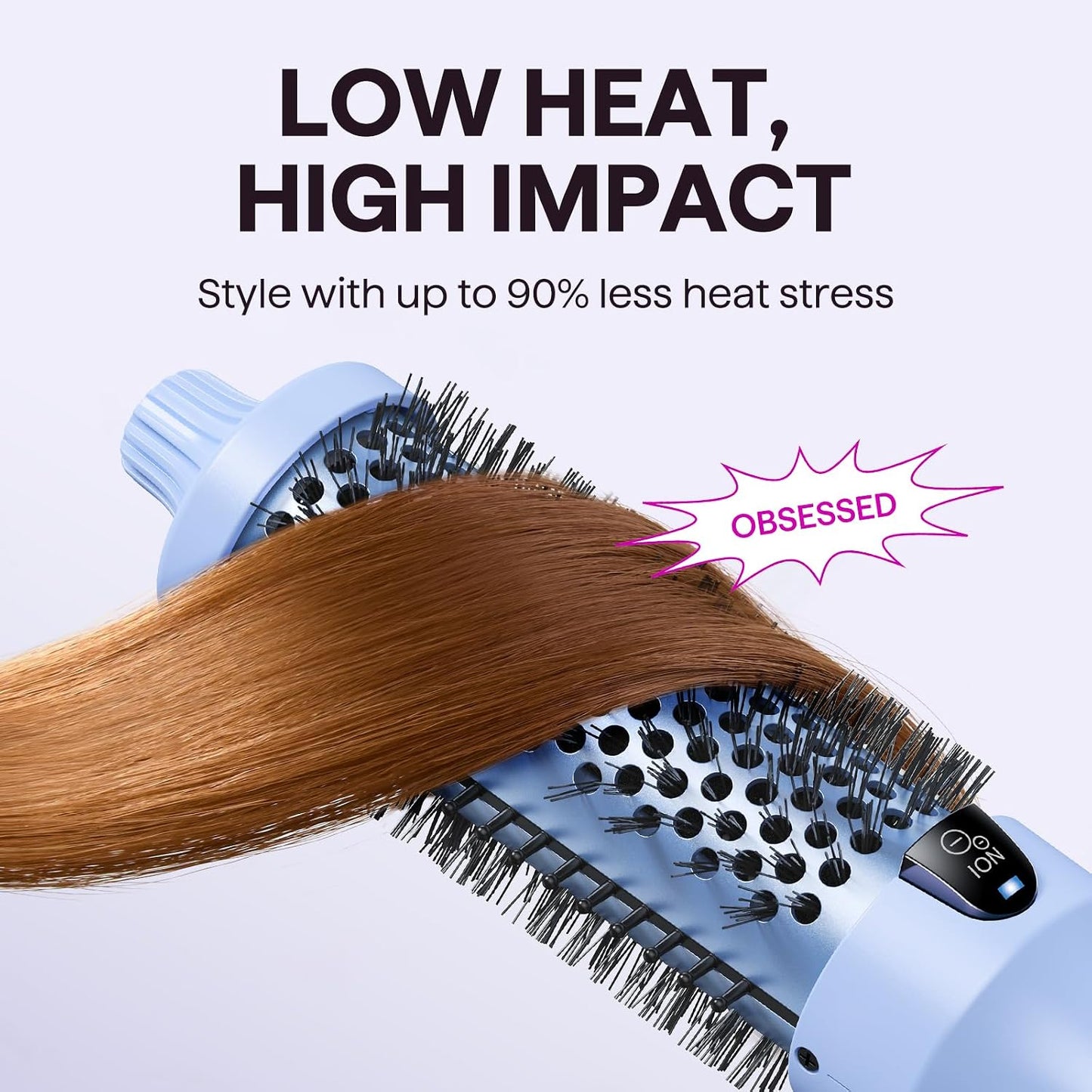 Wavytalk Thermal Brush Blowout Boost 1.5″ Heat Round Brush for Blowout Look