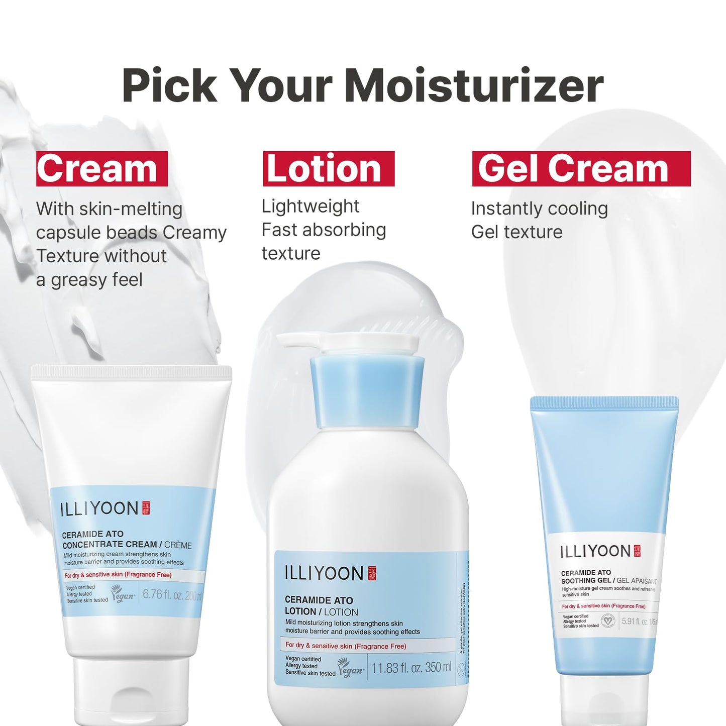 Illiyoon Ceramide Ato Concentrate Cream | Moisturizer for Dry & Sensitive Skin, 100hr Lasting Hydration, For Face & Body, Gentle for Infants, Moisture Barrier Repair, Vegan Certified, 2.53 fl.oz.