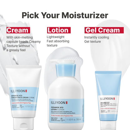 Illiyoon Ceramide Ato Concentrate Cream | Moisturizer for Dry & Sensitive Skin, 100hr Lasting Hydration, For Face & Body, Gentle for Infants, Moisture Barrier Repair, Vegan Certified, 2.53 fl.oz.