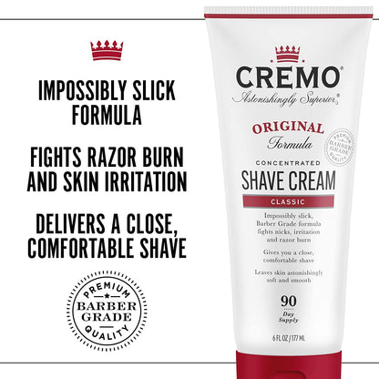 Cremo Shaving Cream for Men, Cooling, 6 Fl Oz