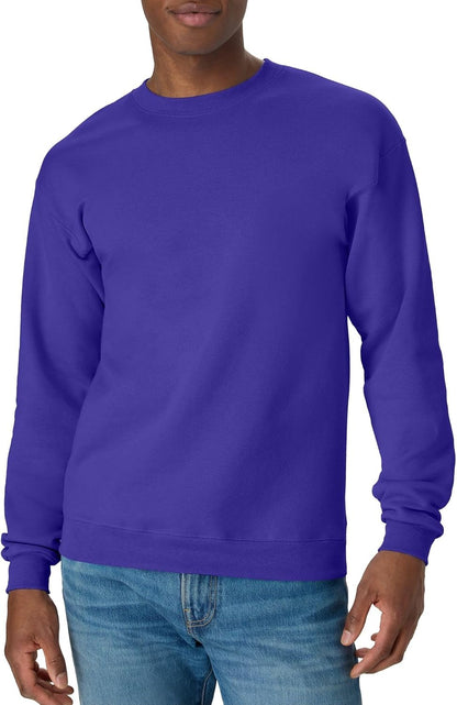 Hanes Men's Sweatshirt, EcoSmart Fleece Crewneck Sweatshirt, Big & Tall Available, 1 or 2-Pack