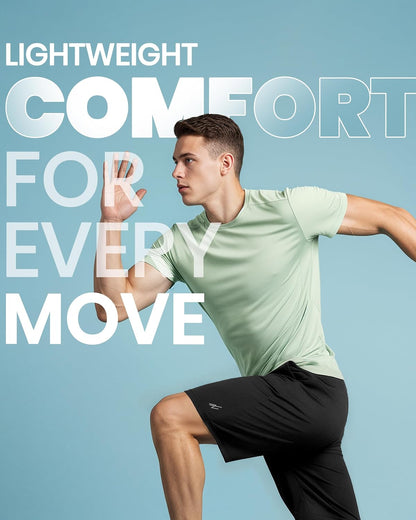 Breathable Mesh Mens Athletic Shorts Loose-Fit Quick Dry Running Gym Shorts