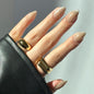 Glamnetic Press On Nails - Short Almond, Glossy Fake Nails 24 Pc Full Kit