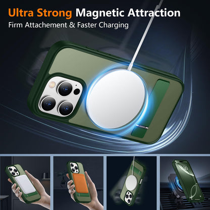 SPIDERCASE Magnetic for iPhone 17 Pro Max Case,with Kickstand,Clear
