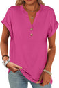 ANRABESS Womens Short Sleeve Henley Tops Summer Shirts Dressy Casual Blouse