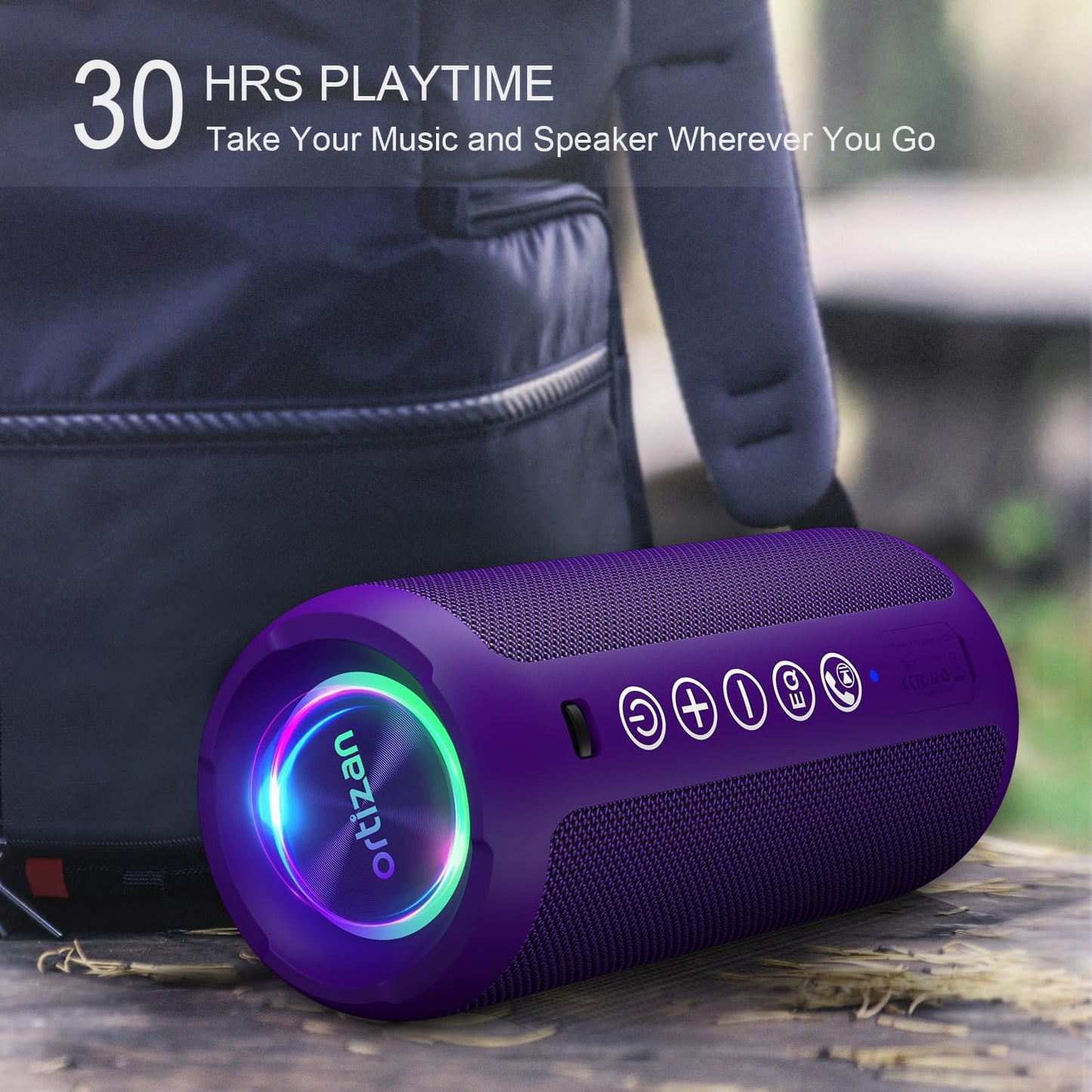 Ortizan X10 Portable Bluetooth Speaker (1st Gen), IPX7 Waterproof, Wireless