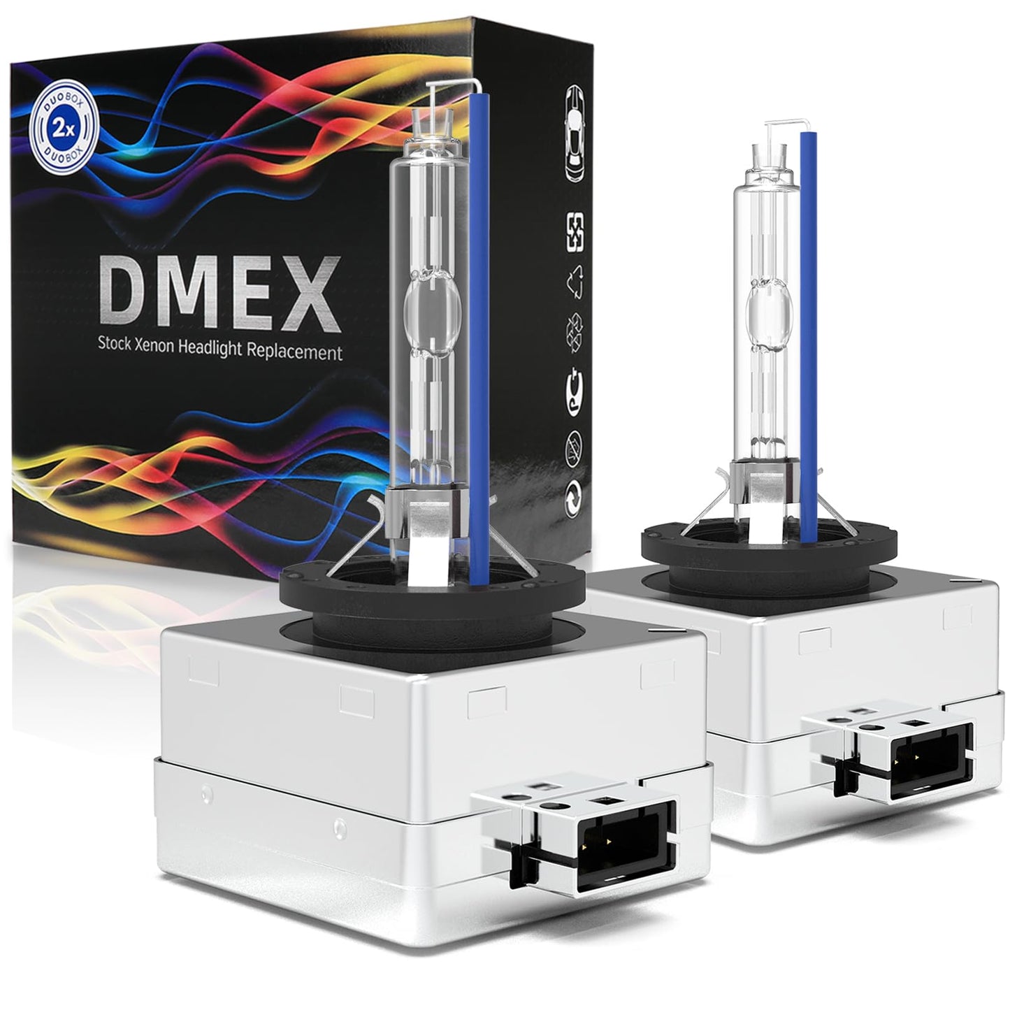 DMEX D3S HID Headlight Bulbs 8000K White Blue Xenon 35W 66340 42403 42302 Replacement - Pack of 2 (Not fit Halogen Headlamp)