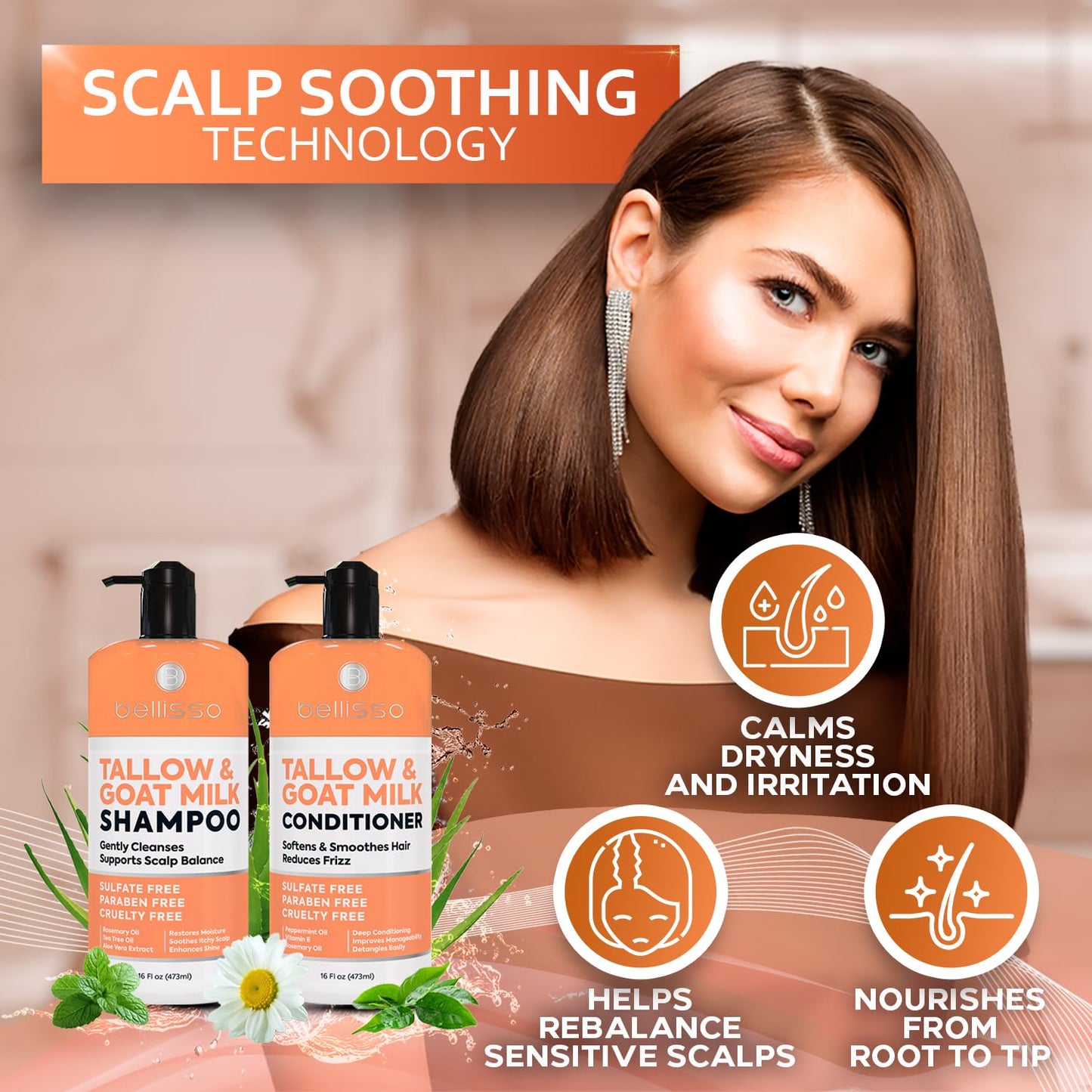 Caffeine Shampoo and Conditioner Set - Volumizing Products for Women and Men - Thickening, Volume Boosting Formula for Thinning and Fine Hair - Sulfate Free, No Parabens - Hydrating, Salon Grade