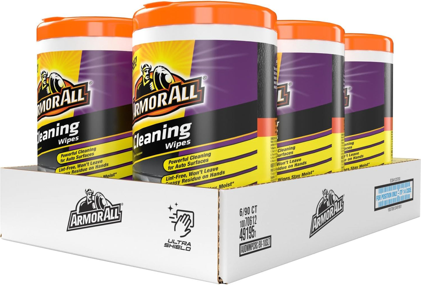 Armor All Car Interior Value Pack, 90 Count, Auto Cleaning Wipes