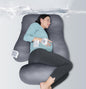 MOON PARK Pregnancy Pillows for Sleeping - U Shaped Full Body Maternity Pillow with Removable Cover - Support for Back, Legs, Belly, HIPS - 65 Inch - Aquamarine