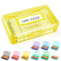 Clear Plastic Hard Pencil box Case with Personalized Sticker for Girl Boy