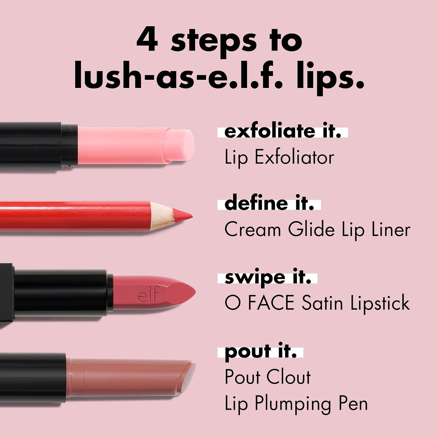 e.l.f. Cream Glide Lip Liner, Highly-Pigmented Pencil For Shaping & Sculpting Lips, Semi-Matte Finish, Vegan & Cruelty-Free