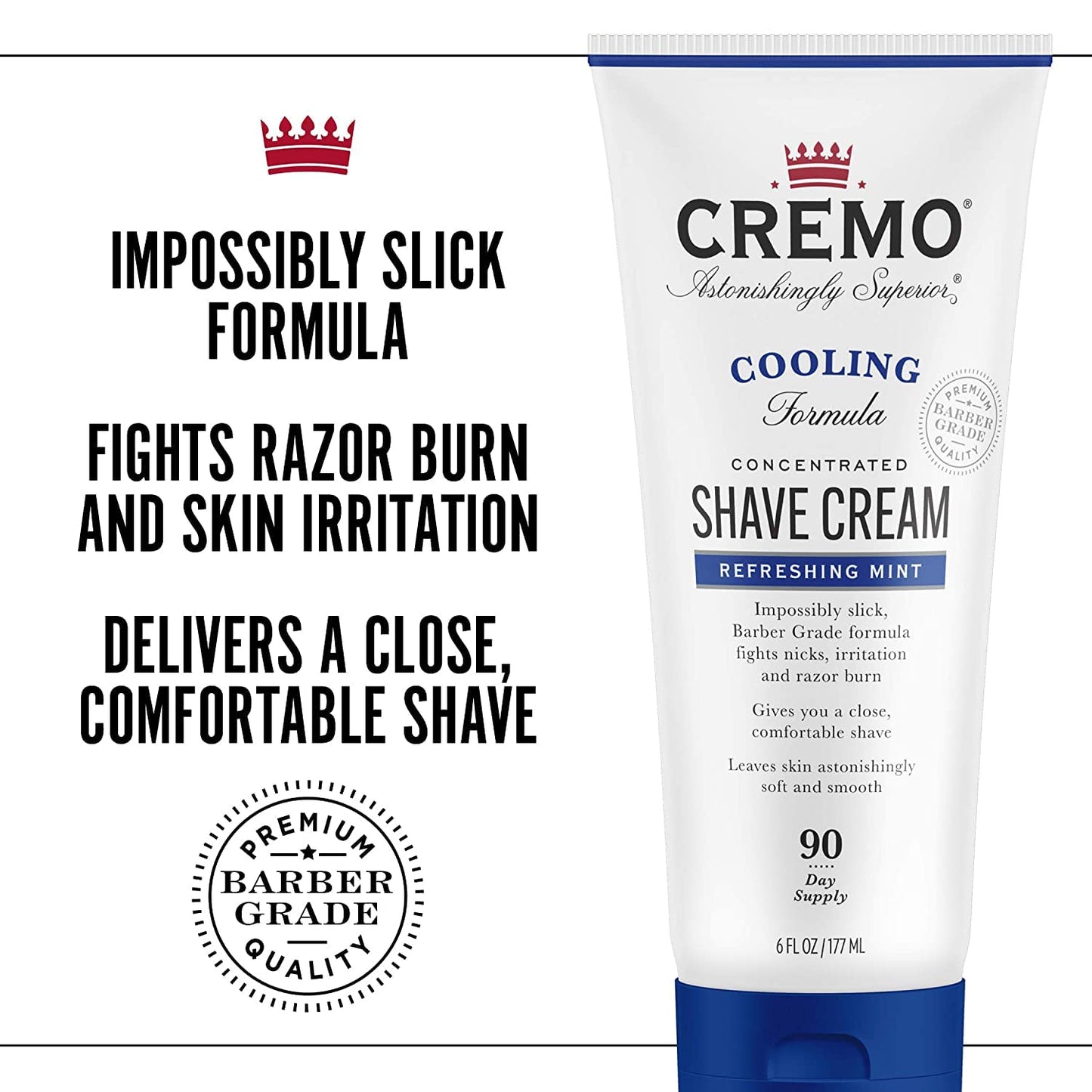 Cremo Shaving Cream for Men, Cooling, 6 Fl Oz