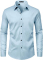 Men’s Wrinkle Free Dress Shirts Regular Fit Long Sleeve Non Iron Business Casual Wedding Stretch Button Down Shirt