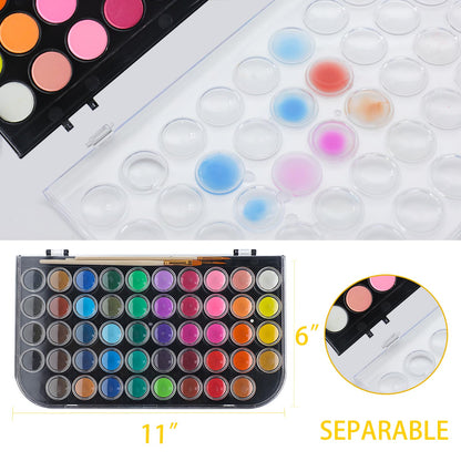 Artecho 48 Colors Watercolor Paint Set, 3 Brushes
