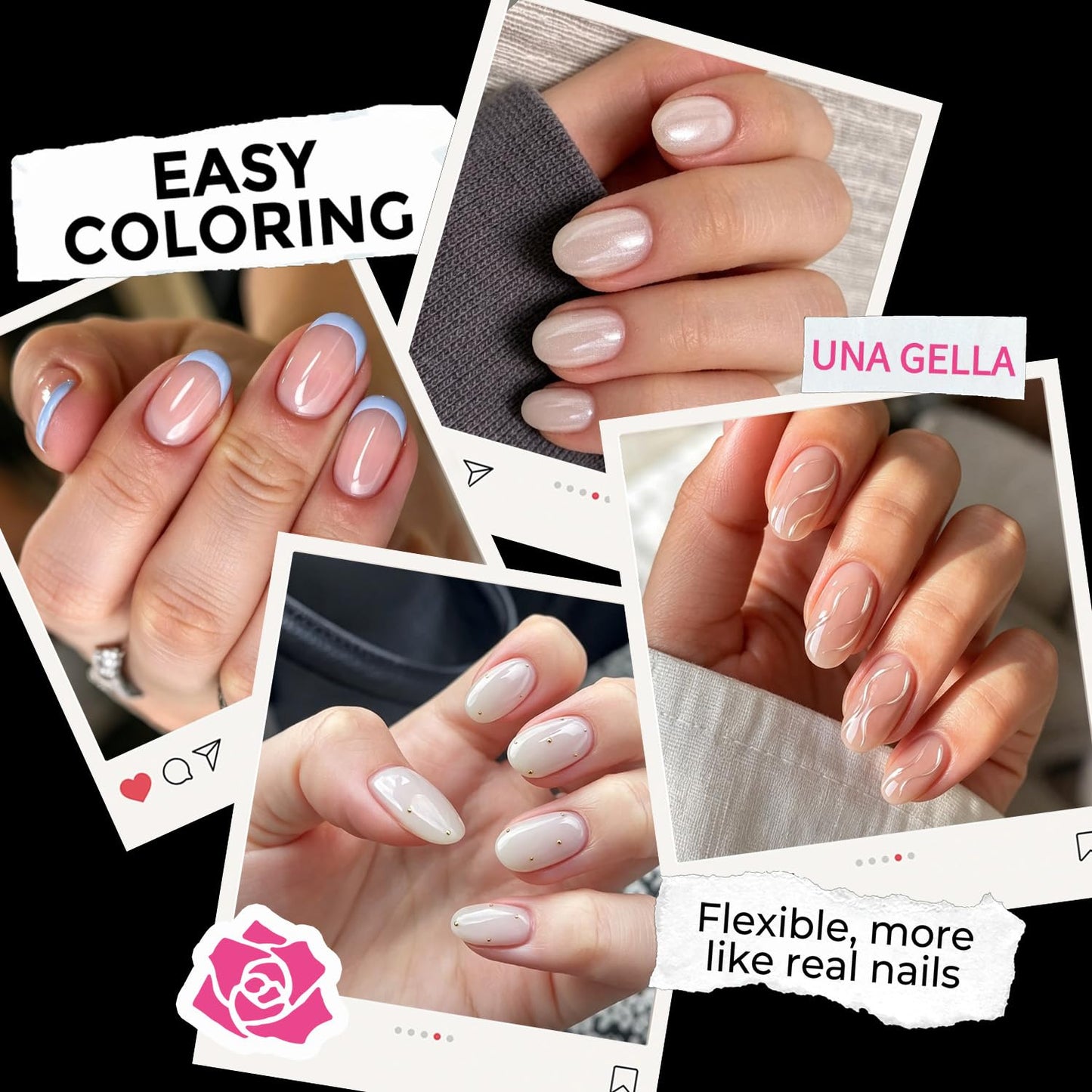 UNA GELLA 15g Nail Glue for Press On Nails with 20ml Nail Glue Remover Kit