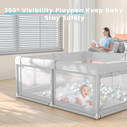 Hiaksedt Baby Playpen 50x50 Inch, Play Pens for Babies and Toddlers