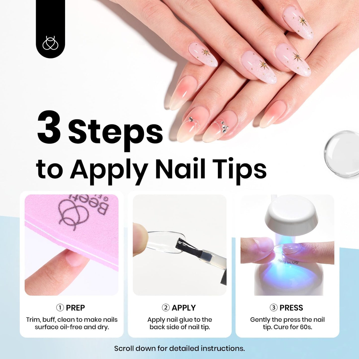 Beetles 2 Pcs 15ml No Wipe Gel Top Coat and Base Coat Set