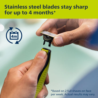 Norelco Philips OneBlade 360 Hybrid Face Trimmer and Shaver, 5 Length Comb