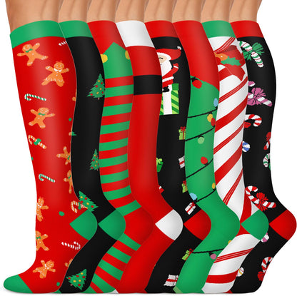 Copper Compression Socks 15-20 mmHg for Men & Women 8 Pairs – Circulation Support for Nurses, Travel, Running, Hiking, Soccer