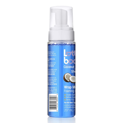 Lottabody Wrap Me Foaming Mousse with Coconut & Shea Oils, Lightweight Moisture-Rich Curl-Defining & Frizz-Control Styling Mousse for Natural Curly, Coily & Relaxed Hair, 7 oz