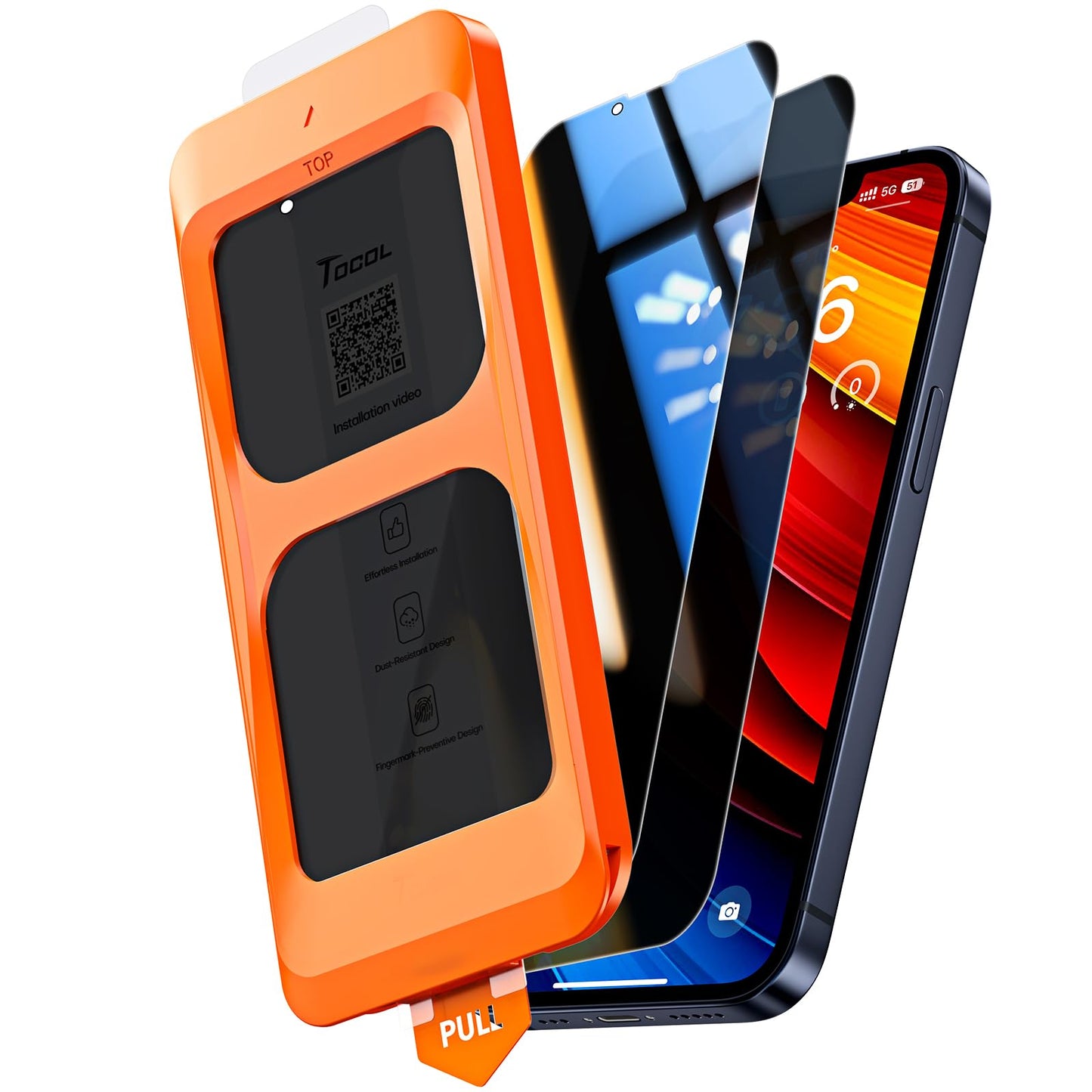 TOCOL for iPhone 17 Pro Screen Protector, Clear