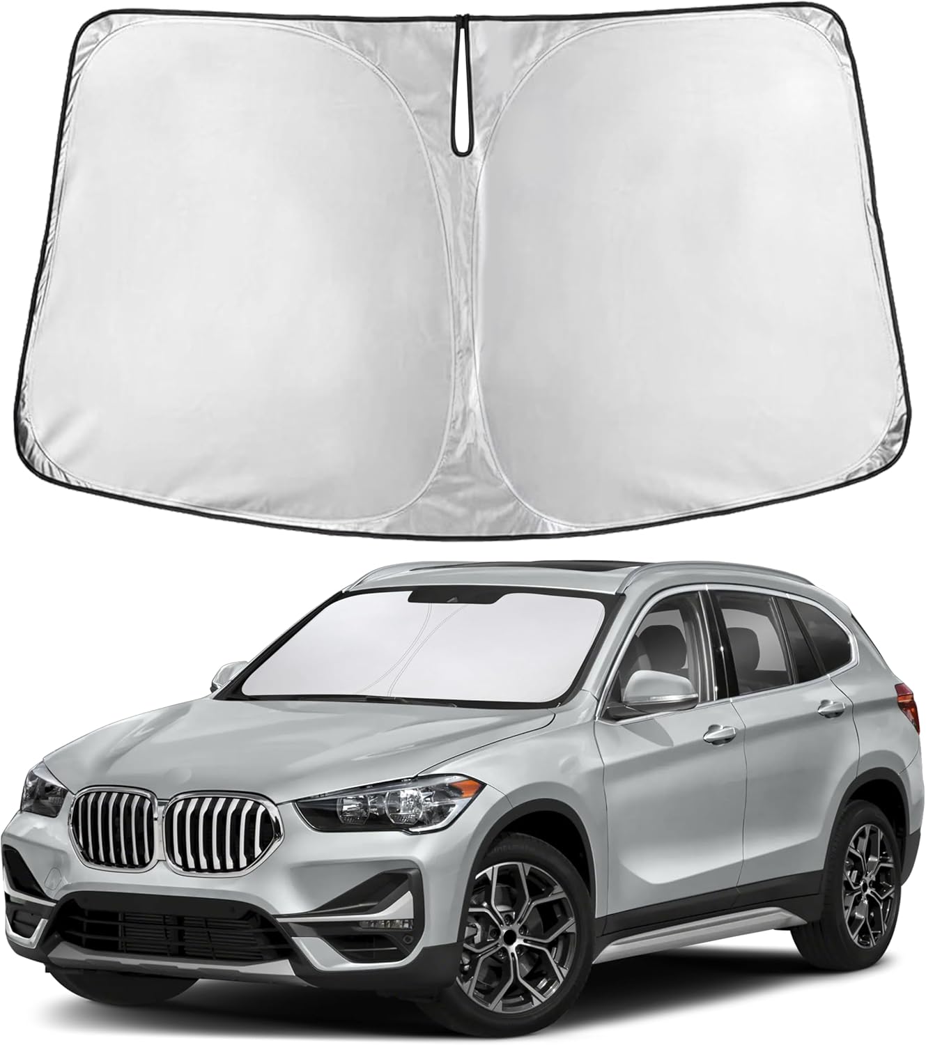 Econour Car Windshield Sun Shade, Front Window Sun Blocker for SUVs,Sedan