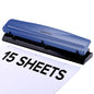 Bostitch Office Premium 3 Hole Punch, 12 Sheet Capacity, Metal, Rubber Base, Easy-Clean Tray, Silver