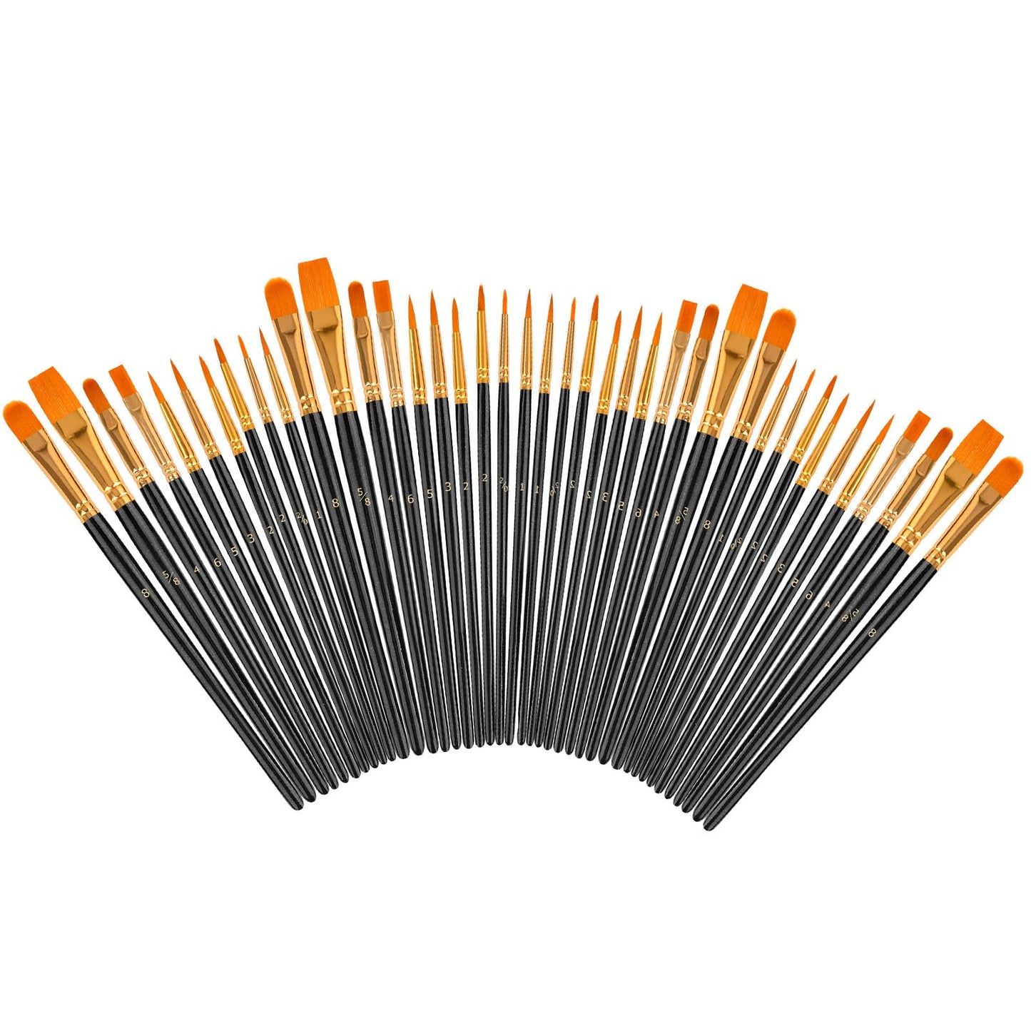 Soucolor Acrylic Paint Brushes Set, 20 Pcs Pointed Tip Artist Paintbrushes