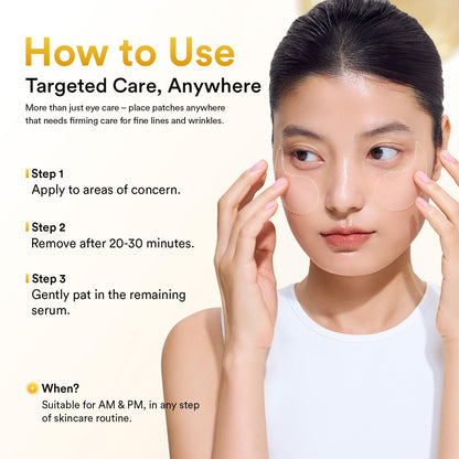 Abib PDRN Retinal Eye Patches for Rejuvenating & Puffy Eyes with Glow Jelly, Niacinamide, 60 Count, Korean Skin Care