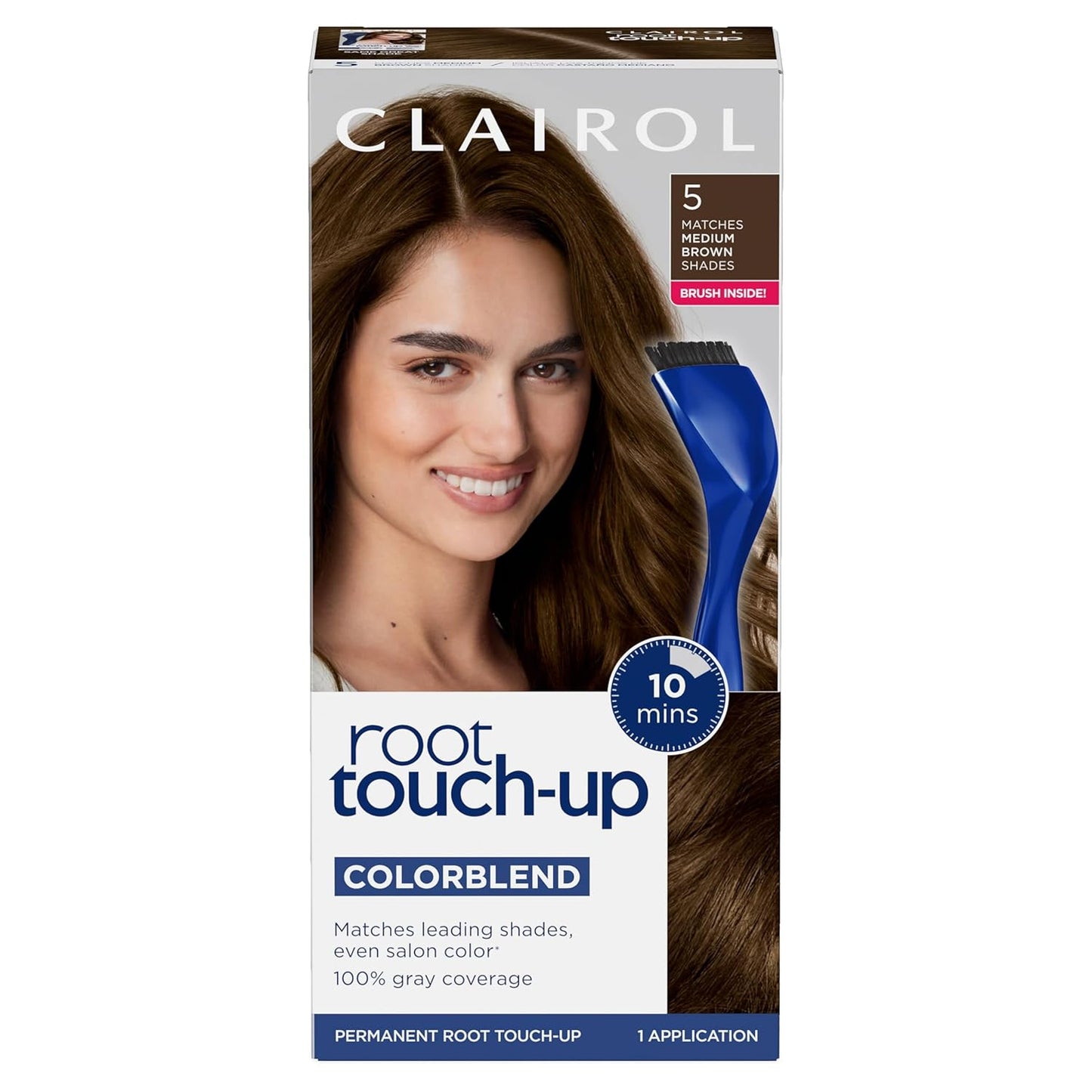 Clairol Root Touch Up Permanent Hair Dye, 5 Medium Brown, Pack of 1
