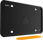 Aujen Silicone License Plate Frames Black, 2 Pack Car License Plate Frame, Universal US Black License Plate Holders Brackets Rust-Proof, Weather & Rattle-Proof, Car Accessories