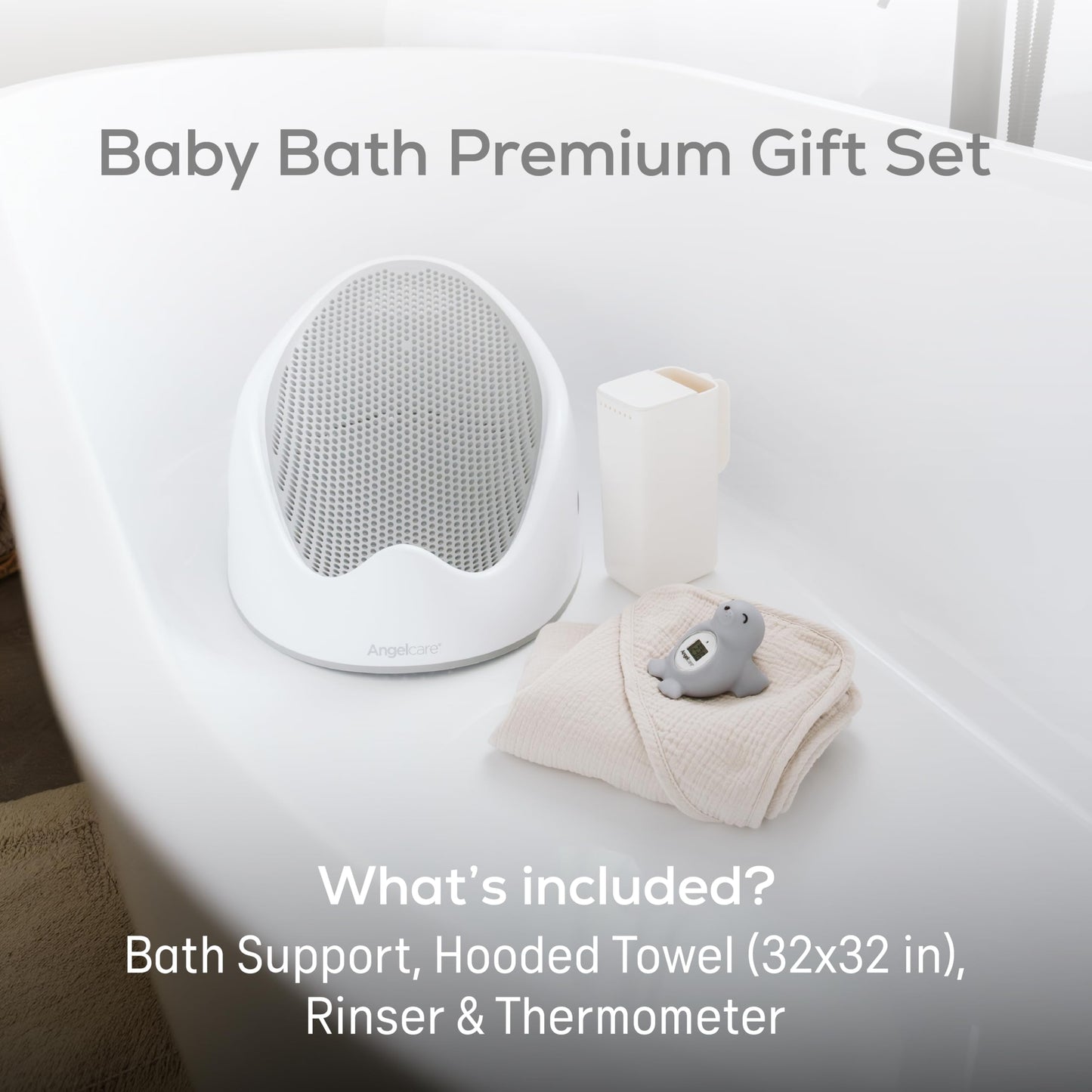 Angelcare Soft-Touch Baby Bath Support & Rinser Bundle, Aqua