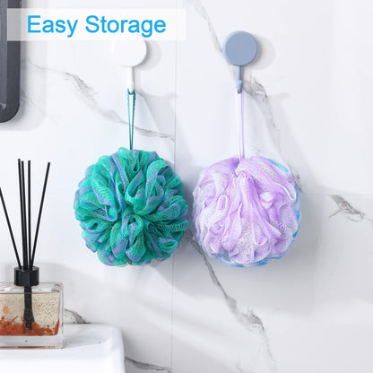AmazerBath Loofah Sponge 75g/Piece, Loofah for Men Body Scrubber - Bath Sponge Loofa Set of 4 Black (Large)