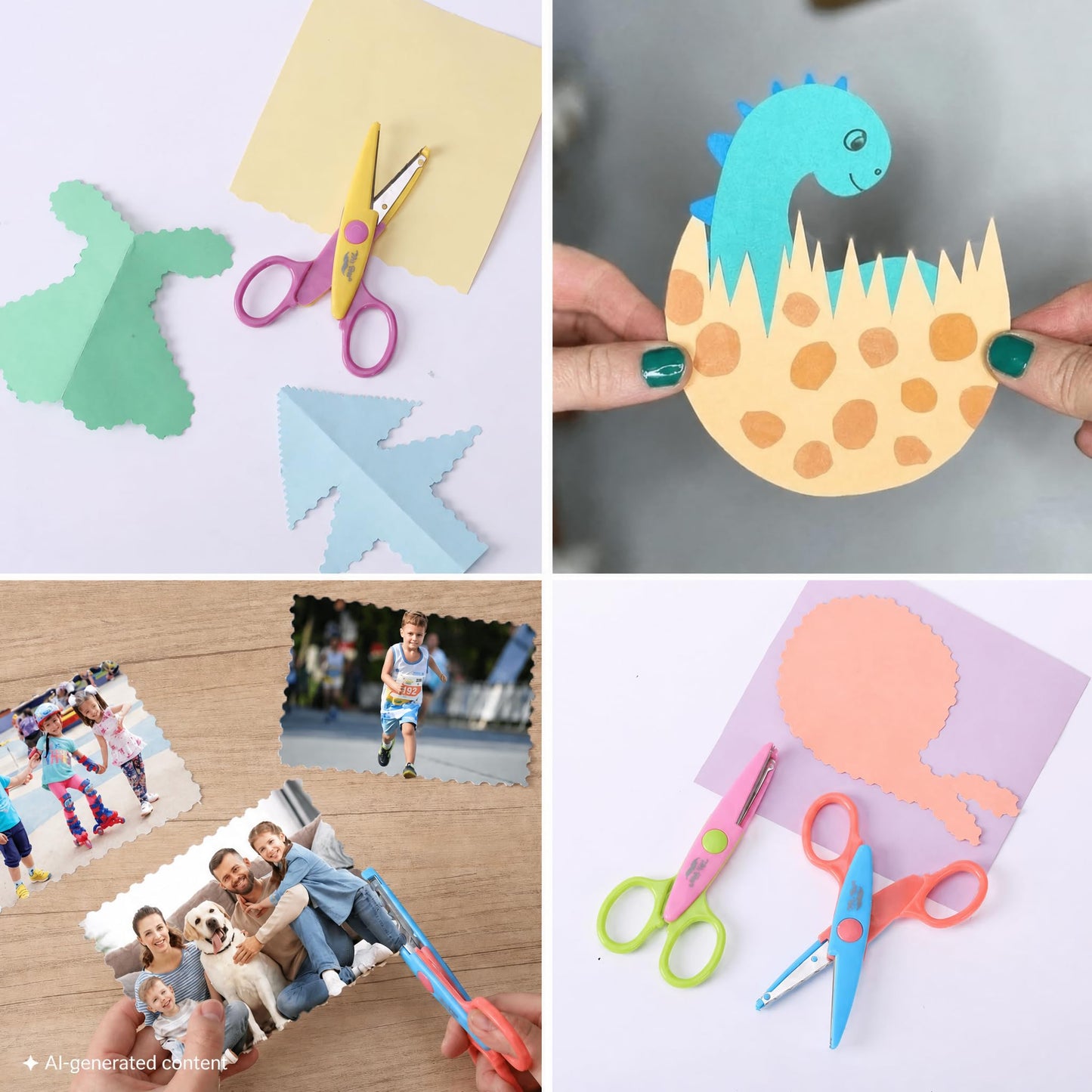 Mr. Pen- Craft Scissors Decorative Edge, 6 Pack, Bright Zig Zag Scissors