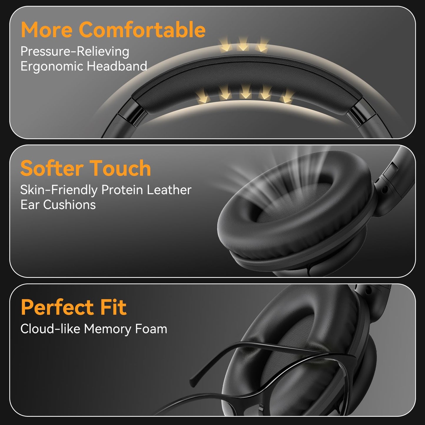 Wired Headphones with Mic, 3.5mm Headphones Volume Control for School Blue